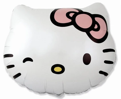 Folinis balionas figūrinis GoDan Hello Kitty Head, balta sp.