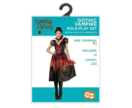 Gotų vampyro kostiumas moterims, dydis S