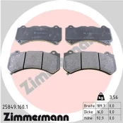 Stabdžių trinkelių rinkinys, diskinis stabdys ZIMMERMANN 25849.160.1 kaina