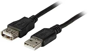EFB USB2.0 Verlängerungskabel A-A,St-Bu,1,0m,juodas,Class