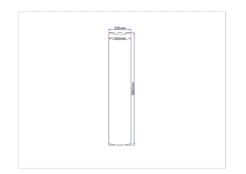 Dušo kabinos šoninis stiklas lenktas 335x1690 grey 4.1.