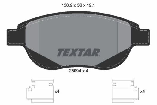 TEXTAR 2509401 Brake pad set