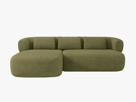 Kampinė sofa - kairė, Jenny, 5 vietų, 225x145x73, žalia