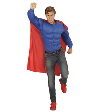 „SUPER RAUMENŲ DIDVYRIS“ (raumenų marškinėliai, apsiaustas)