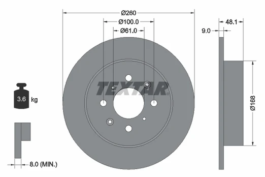 TEXTAR 92125403 Brake Disc