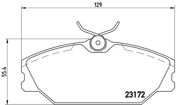 Stabdžių trinkelių rinkinys, diskinis stabdys BREMBO P 68 027