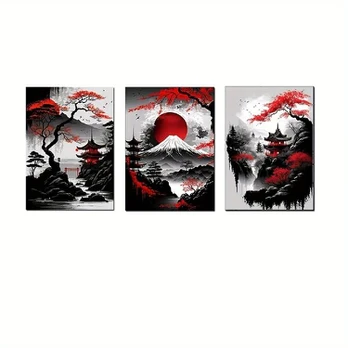 Drobės plakatas, 3 dalys, 30x40 cm = 12x16 colių