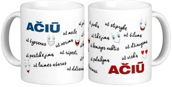 Puodelis "Ačiū Mamai"