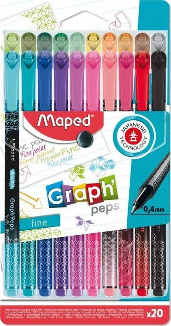 Maped MAPED GRAPH' PEPS DECO 0,4mm 20 SPALVŲ