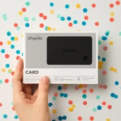 Chipolo CARD – Wireless Rechargeable Slim Bluetooth Tracker for iOS & Android, Charcoal kaina