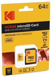 Micro SDXC atminties kortelė Kodak Premium, 64 GB
