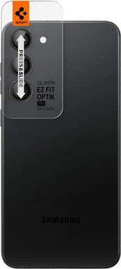 Kameros apsauga Spigen OPTIK.TR ”EZ FIT” CAMERA PROTECTOR SAMSUNG GALAXY S23 / S23 PLUS Juoda 2VNT.