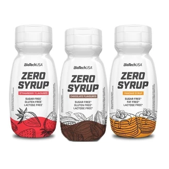 BioTech Zero Syrup, 320 ml - Braškių skonis