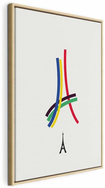 Artgeist Paveikslas - Eiffel Tower - Colorful Graphics - Abstraction