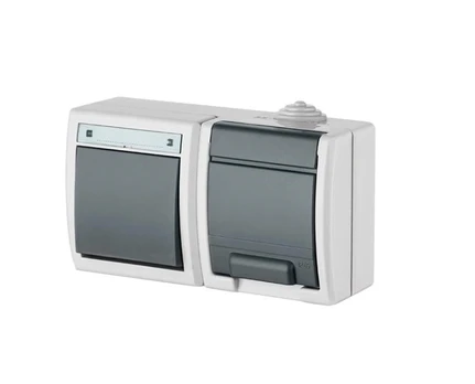 Socket and switch block ELEKTRO-PLAST AQUANT