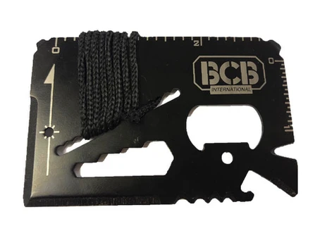 BCB Mini Work Tool Black Multitool Išgyvenimo kortelė
