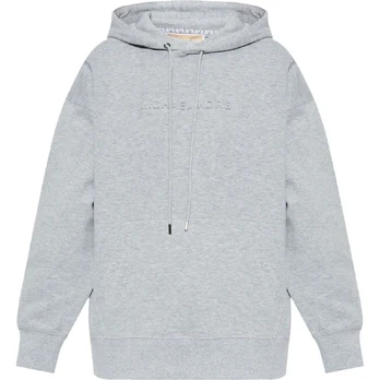 Džemperis moterims, Pilka, Embossed logo hoodie