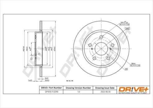 Stabdžių diskas Dr!ve+ DP1010.11.0290