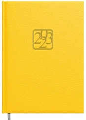 Darbo kalendorius Timer Memory 2024, A5, geltona, 20.3 cm x 14.3 cm