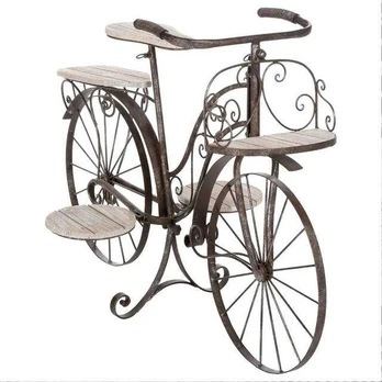 Metalowy kwietnik ROWER, 59 cm
