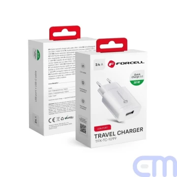 Travel Charger Forcell with USB socket - 2,4A 18W with Quick Charge 3.0 function