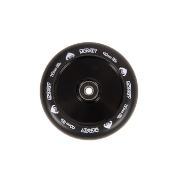 Paspirtuko ratukas Monkey Hollowcore black on black-chrome 110mm