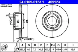 ATE 24.0109-0123.1 Brake Disc kaina