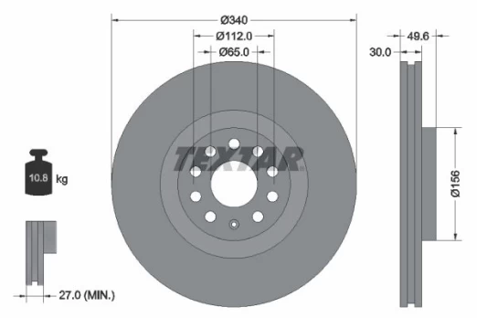 TEXTAR 92229805 Brake Disc