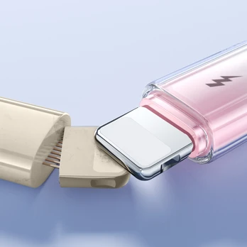 Joyroom S-A42 Crystal-Clear Series 3A USB-A - Lightning cable 1.2m - baltas