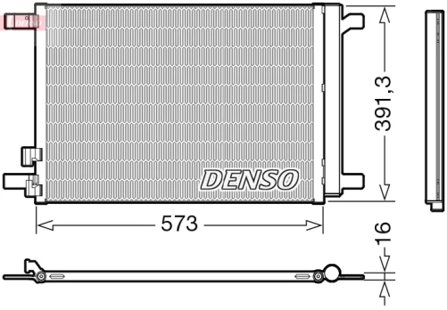 DENSO DCN32066 Air conditioning condenser