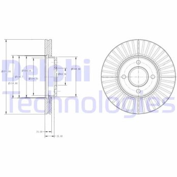 Stabdžių diskas DELPHI BG4117