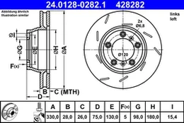 ATE 24.0128-0282.1 Brake Disc