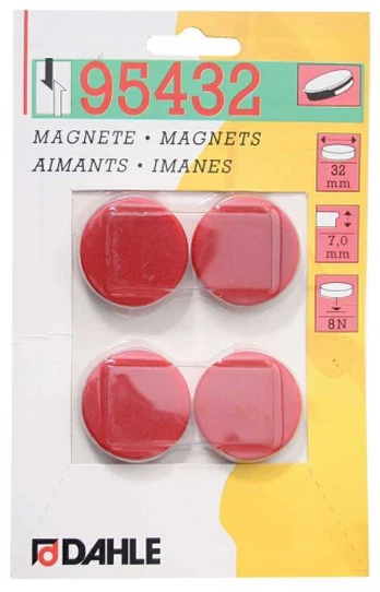 Magnetai Dahle, 32mm, 4vnt. žalios spalvos