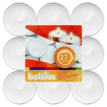 Skridininės žvakės BOLSIUS, baltos sp., 27 vnt