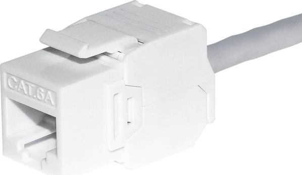 NetRack Keystone module Jack RJ45 cat. 6A UTP, toolless, white Netrack