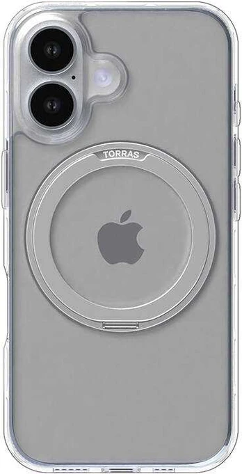 Torras Ostand Pro Case for iPhone 16 Plus (Transparent)