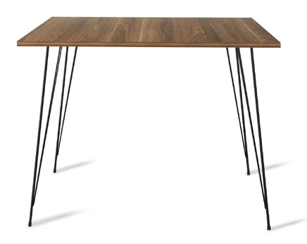 Valgomojo stalas Kalune Design Sandalf Square, riešuto, 90 cm x 90 cm x 75 cm