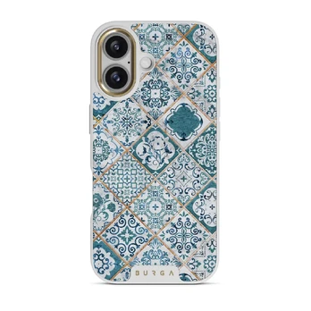 Tropical Oasis - Ornament iPhone 17 Case, Elite Light (MagSafe) / Gold