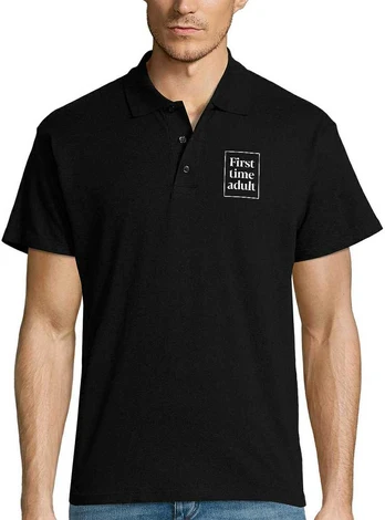 Polo marškinėliai "First time adult"