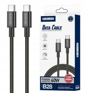 Usb-c į Usb-c kabelis 1m, 60w greitam įkrovimui ir duomenų perdavimui
