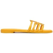 Tommy Hilfiger Šlepetės Th Script Flat Mule Lth FW0FW09368 Geltona