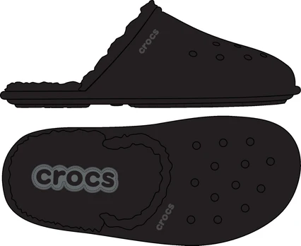 Crocs™ Classic Fuzz Scuff Black - 41
