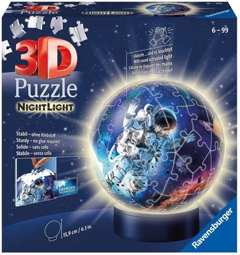 Dėlionė Ravensburger Puzzle 3D Świecąca kula Astronauta