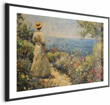 Artgeist Plakatas - Nostalgic impression - a pensive woman contemplating
