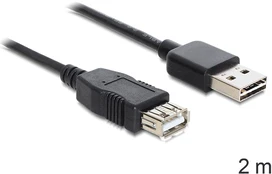 Kabelis Delock 83371 USB 2.0, 2 m, juoda kaina