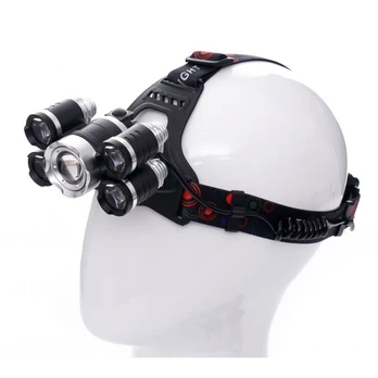 Prožektorius 1xT6LED+4xQ5LED ant galvos, įkraunamas, KD1248
