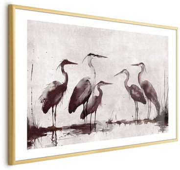 Artgeist Plakatas - Herons Painted in Ink