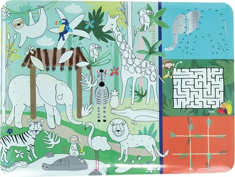 Floss & Rock - Jungle Colouring Fun and Games Mat (49P6077)