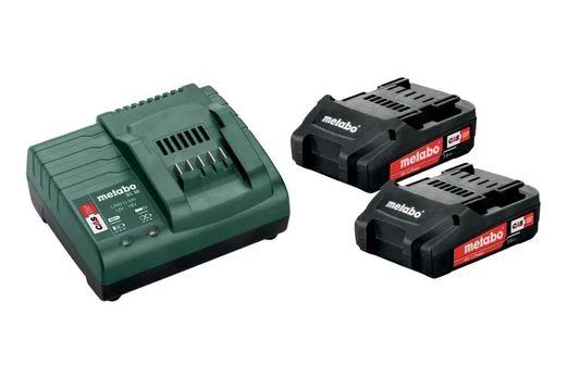 Akumuliatorius Metabo 18V, 2x2,0Ah + įkroviklis SC 30