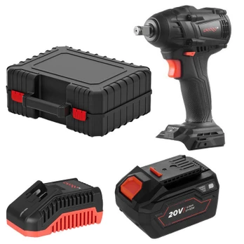 Smūginis gręžtuvas su akumuliatoriumi Dnipro-M DTW-200BC-160S, 20 V, 6 Ah